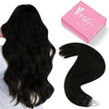 YoungSee Micro Bead Hair Extensions Real Human Hair Dark Brown Microlink Hair Extensions Human Hair Brown Beaded Hair Extension Long Hair Micro Hair Extension 24In for Date Nights 50s 50g