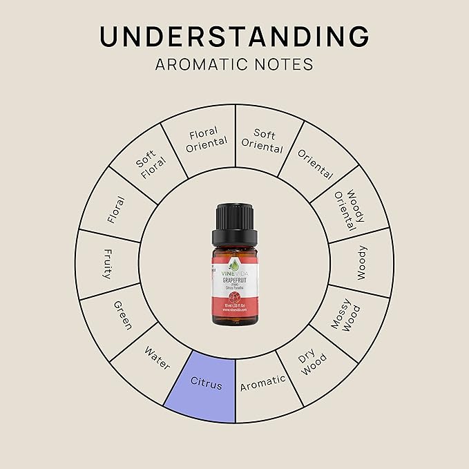 VINEVIDA Pink Grapefruit Essential Oil 10 mL - Pure, Undiluted Grapefruit Oil for DIY Candle Scents and Topical Use