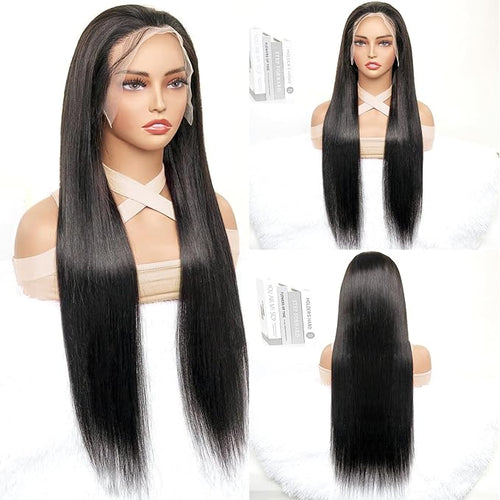 13x6 HD Lace Front Wigs Straight Human Hair Wigs 230% Density Straight Lace Front Wigs Human Hair with Baby Hair Brazilian Virgin Human Hair Wigs for Women 20 Inch