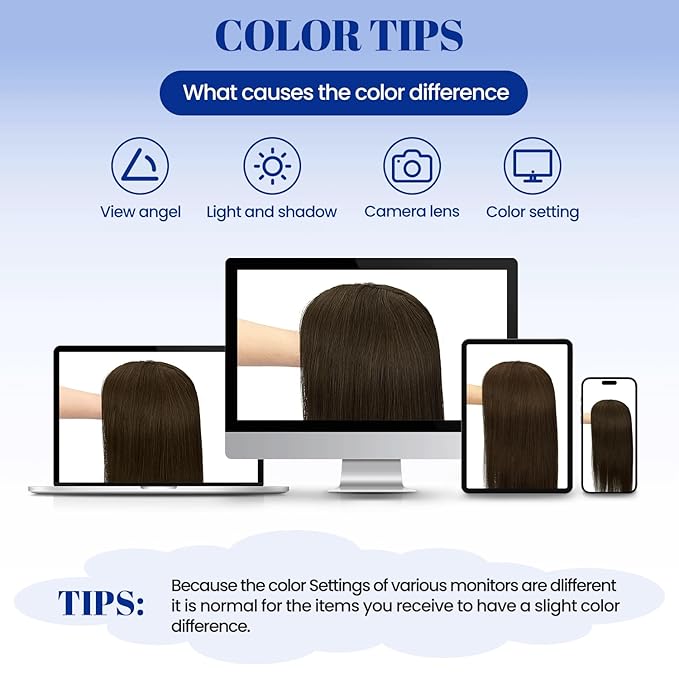 WORLDSTAR Human Hair Topper 360°3D Coverage Hairpieces Hand-stitched Real Hair Toppers for Women Add Volume,6 * 7 Inch Base 12Inch #2 Dark Brown,55g with Thinning Hair Upgrade Lace Base (tp#2-12)