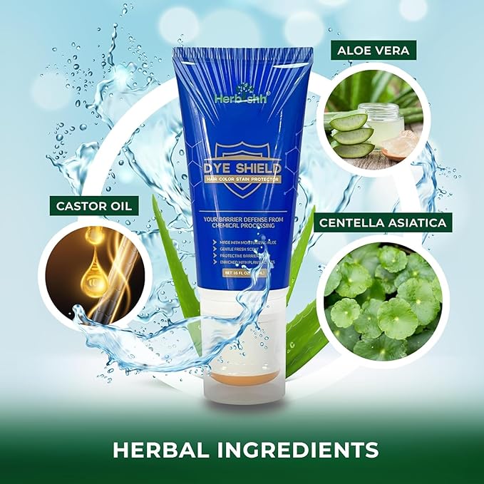 Herbishh Light Brown 3 in 1 Hair Dye Shampoo 400 ML PPD Free + Hair Color Stain Protector – Dye Shield or Defender for Skin