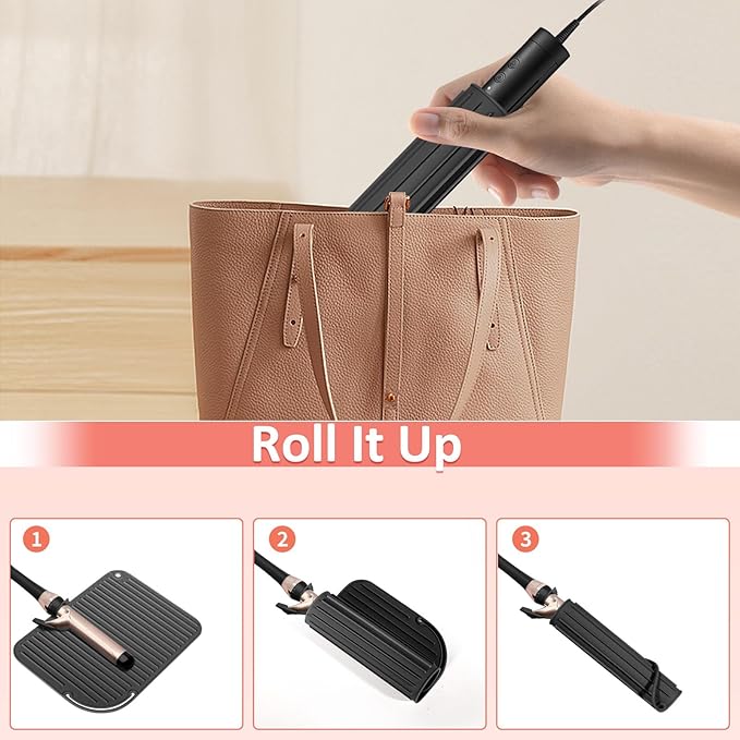 Quccefods Heat Resistant Mat Large Silicone Hot Hair Tools Holder for Curling Irons Flat Iron Hair Straightener Mat Portable Vanity Pad Accessories/Organizer