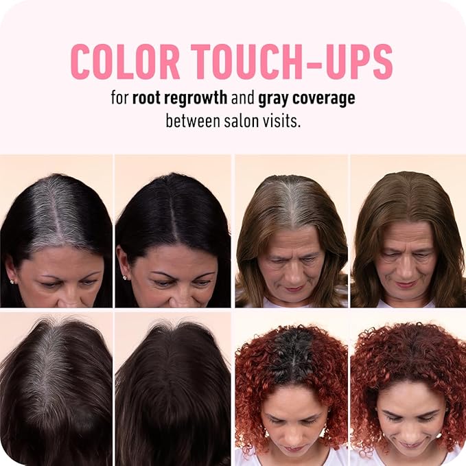 BOLDIFY Hairline Powder - Root Touch Up Hair Color for Gray Coverage - Bald Spot Concealing Hair Powder for Women & Men - 24-Hour Stain-Proof - Hazel Brown
