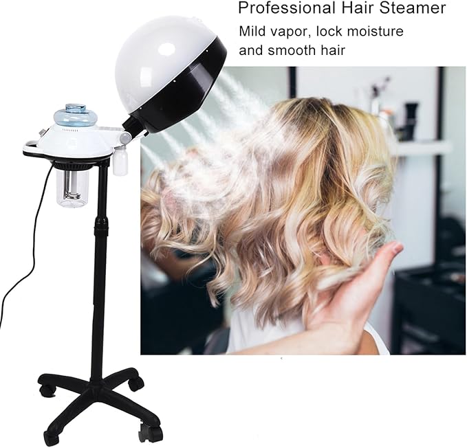 Hair Steamer Salon Spa Hooded Steamer with 0-30 Min Timer Auto Shutoff for Hair Coloring Perming Conditioning Dyeing Care