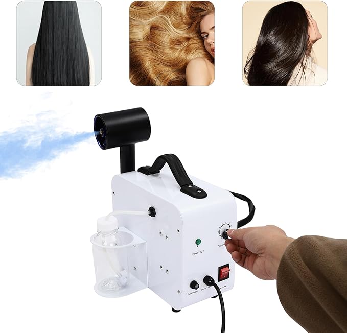 Nano Hair Steamer Machine, Multifunctional Nano Steamer with Adjustable Mist, Hair Salon Steamer Gun, 1300W Professional Nano Spray Vaporizer with 11.83oz Tank for Home Salon Pets & Skin Care
