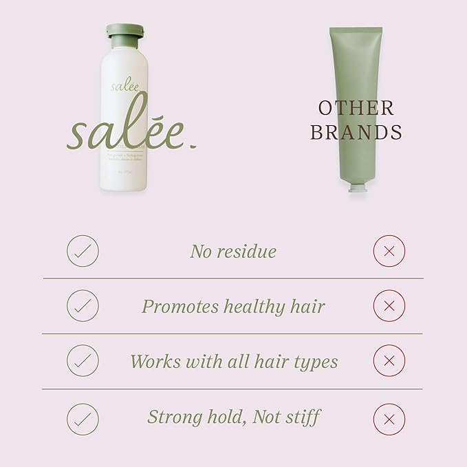 Salée Hair Styling Cream For Women & Kids | Anti-Frizz Leave-In Smoothing Cream for All Hair Types | Flexible Hold & Shine | Defines Curls, Tames Flyaways | 6 oz.