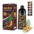 Hair Dye Shampoo 3 in 1, 100% Gray Reducing, Instant Hair Color for Gray Hair Coverage, Natural Shampoo Hair Dye for Women & Men Dark Wine Red Burgundy, Easy To Use & Lasts 3-4 Weeks, 500 ml