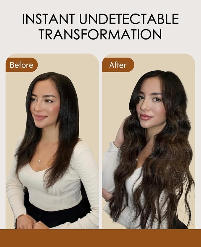 VINBAO Invisi Edge Tape in Hair Extensions Human Hair 20pcs Invisible Injected Tape in Extensions Pro Quality Ombre Natural Black to Chocolate Brown 40g 14inch #1BT4