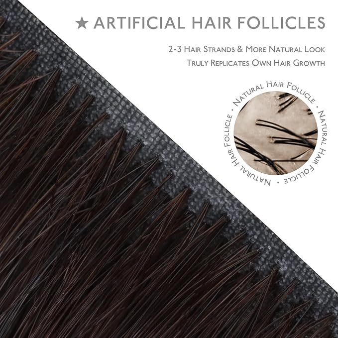 WENNALIFE Invisi Edge Clip in Hair Extensions Real Human Hair, 18 Inch 130g 7pcs Dark Brown Seamless Invisible PU Skin Weft Straight Extensiones De Cabello Hmano Clip Ins
