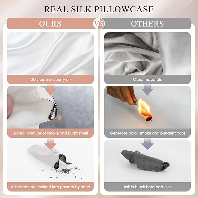 100% Mulberry Silk Pillowcase 22 Momme (SGS Certified) with Free Silk Eye Mask - Luxury Gift-Ready Folded Packaging, Cooling Pillow Cover for Hair & Skin Care (Plum, Standard (1 Pack))