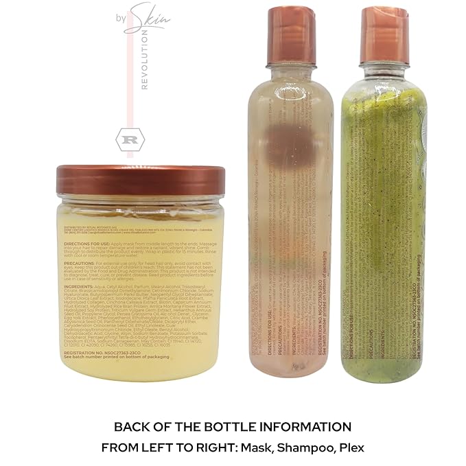 Ritual Botánico Keratina Orgánica | Treatment to Straighten, Repair and Relax Hair | All Natural, Organic & Vegan Ingredients | Product of Colombia (3 Piece Kit-SOS Shampoo)