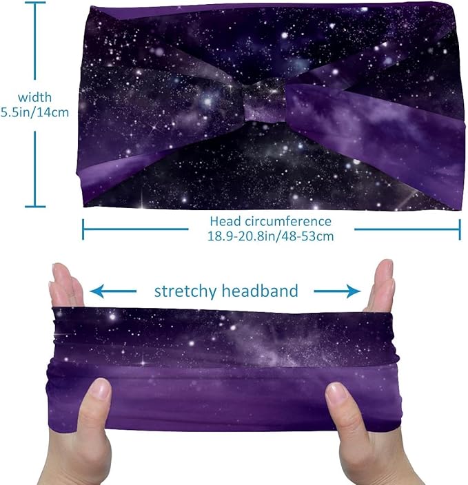 6 Pcs Stretchy Headbands for Women, Absorbed Sport Headband Soft Twist Knotted Headbands for Daily Life Yoga Workout, Dogs Collection Multi Animal