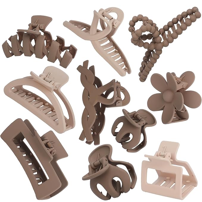 10PCS Non-Slip Hair Clips Jaw Clips for Thick Hair Clamp Flower Non-Slip Hair Accessories with Multi-Styles for Women Girls