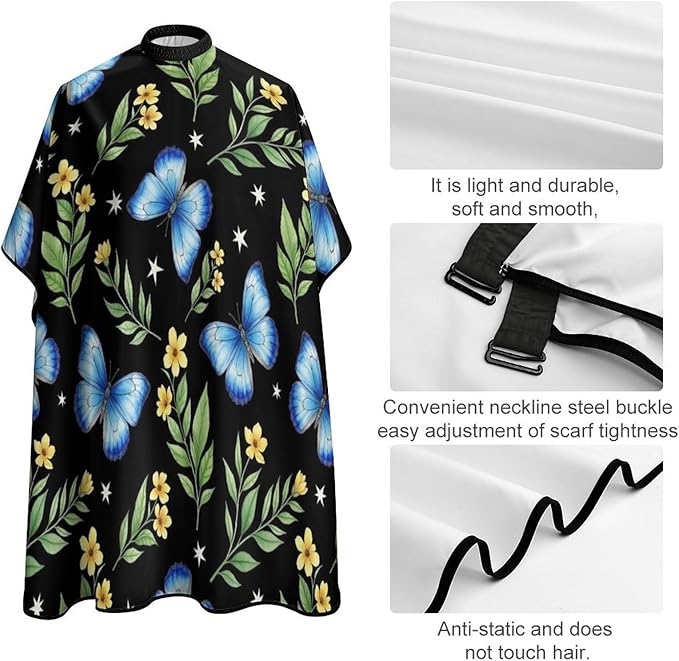 Hairdresser Cape with Neck Clasp for Coloring/Perming/Styling