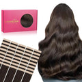 Wennalife Tape-in Hair Extensions, 40pcs 120g 26 inch Light Dark Brown Real Human Hair Straight Tape-in Extensions