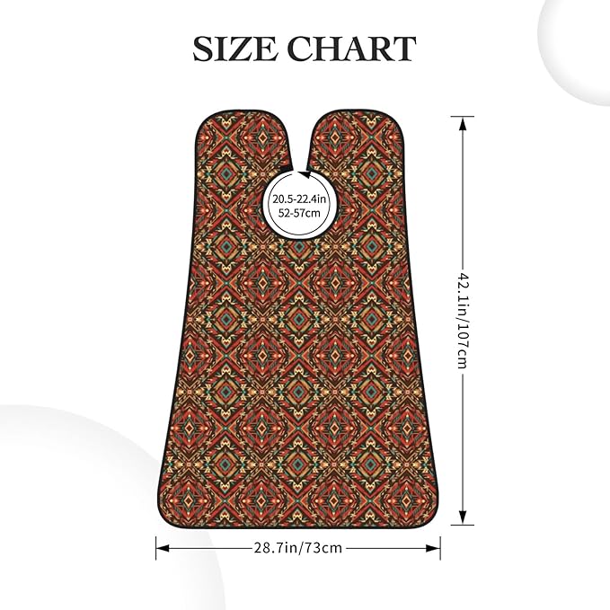 Waterproof Grooming Apron, Non-Stick Beard Bib with Suction Cups, for Tribal Ethnic Horses Art