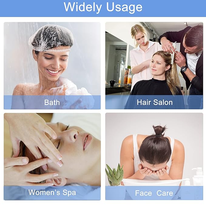 1000 PCS Upgrade Disposable Shower Caps. Ceizioes Waterproof Hair Bath Caps. Thickening Shower Cap for Women Kids Girls. Hotel and Hair Salon. Travel Spa. Home Use Beauty Salon