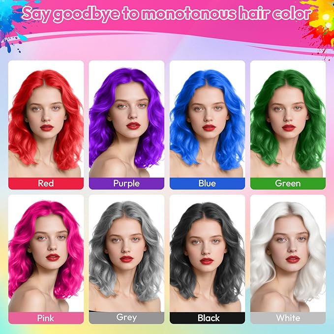 Black Temporary Hair Color Spray for Kids & Women- Washable Root Touch Up Hair Dye, Non-Sticky Hair Wax for Christmas,Cosplay,Parties (120ML, Black)