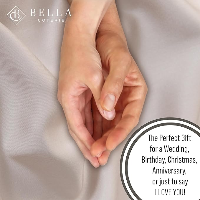 Bella Coterie | Luxury Bamboo Viscose Queen Size Pillowcase Set | 100% Organically Grown | Ultra Soft | Cooling | 2 Pcs [Dune]