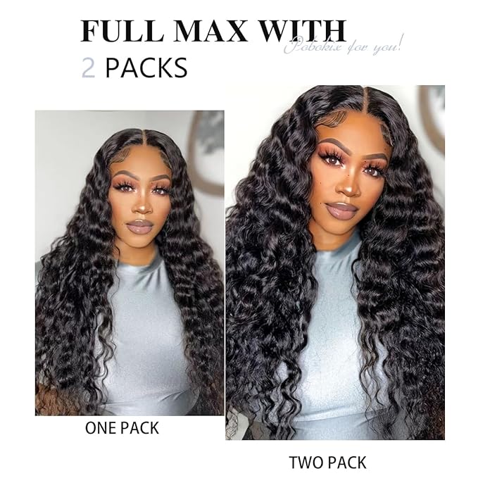 Curly Clip in Hair Extensions Real Human Hair 2 Pack 240g Seamless Clip in Hair Extensions for Women Full Max with 16Pcs PU Skin Weft 18inch Natural Black