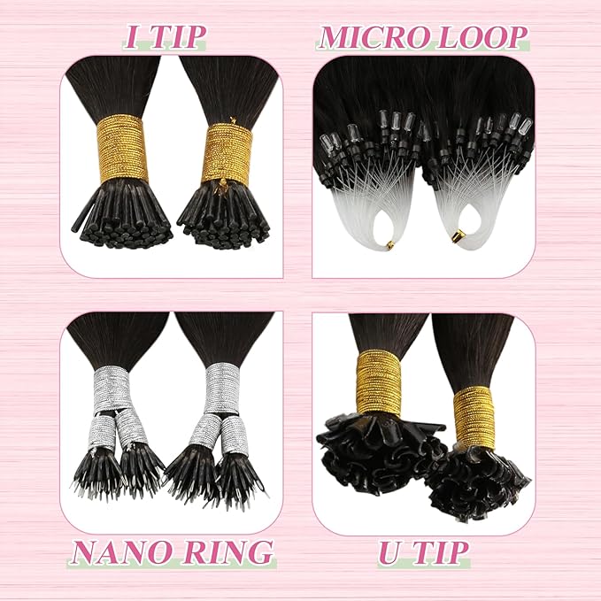 YoungSee U Tip Hair Extensions Human Hair Dark Brown U Tips Real Hair Extensions for Long Hair Dark Brown 22 Inch 50s/50g