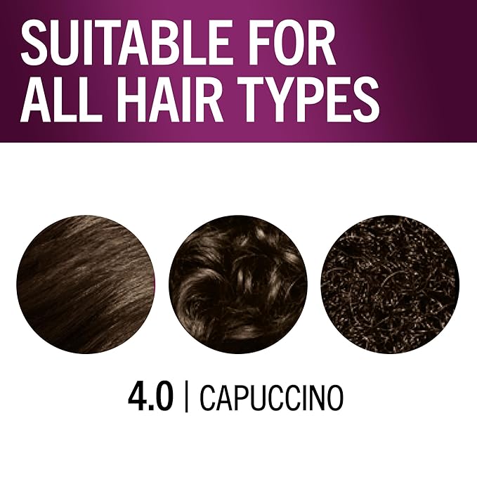 Schwarzkopf Keratin Permanent Hair Dye Cream, 4.0 Cappuccino, Professional Quality Color for Up to 100% Gray Coverage, Bond Enforcing System