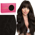 WENNALIFE Invisi Edge Tape in Hair Extensions Human Hair, 16 Inch 50g 20pcs Dark Brown Invisible Luxury Remy Hair Extensions Natural Seamless Injected Tape Ins Straight Extensiones De Cabello Humano