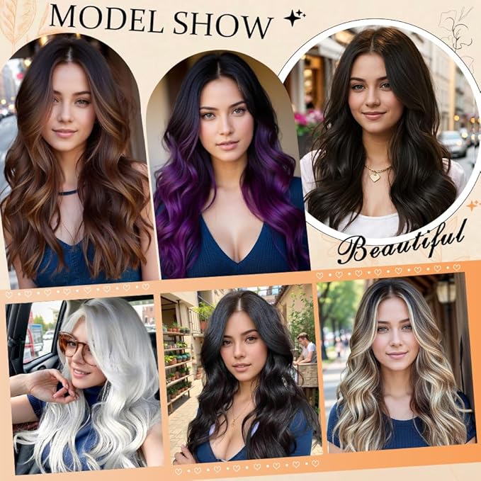 Ombre Blonde Wig for Women, 18 Inch Middle Part Wavy Curly Wigs Synthetic Heat Resistant Soft deep wave Wig for Women Daily Use (Ombre Blonde, 18 Inch)