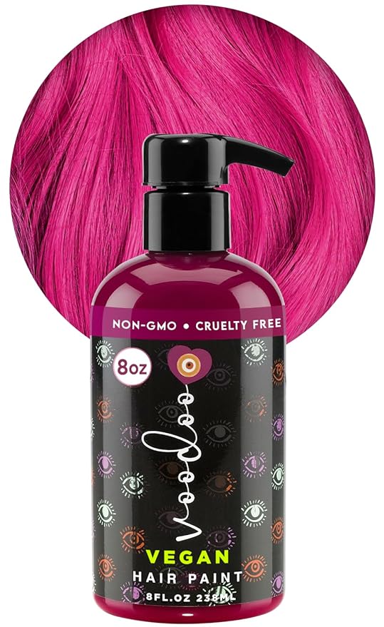MOEHAIR Semi-Permanent Hair Color | Magenta Hair Dye 8 Oz | Voodoo Highest Love Magenta Hair Color | Temporary Hair Dye for Dark Hair | No Ammonia, Sulfate or Paraben