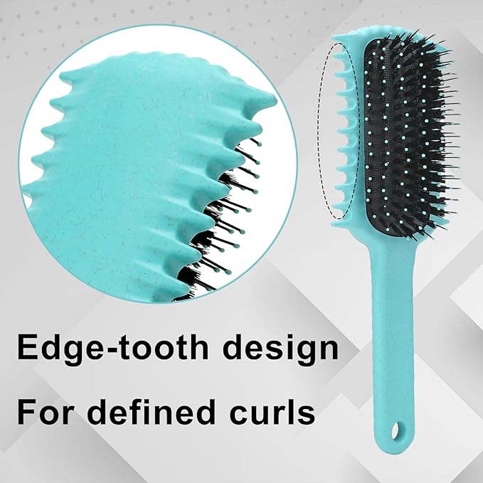 Curly Hair Brush, Volume Curl Defining Brush for Detangling Shaping and Styling Women's Curls, Reduce Pulling (Pink)
