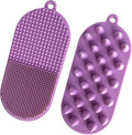 Silicone Hair Massager Wash Brush Shampoo Brushes + Face Scrubber Face Mask Brush Exfoliating Cleansing Facial Makeup Exfoliator Blackhead Skin Care Tool Comfort Wet & Dry Use for Women Men