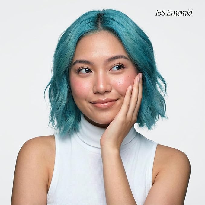 Adore Semi Permanent Hair Color (168 Emerald) | Vegan & Cruelty-Free Green Hair Dye | No Ammonia, No Peroxide, No Alcohol | 4 Fl Oz Each (Pack of 2)