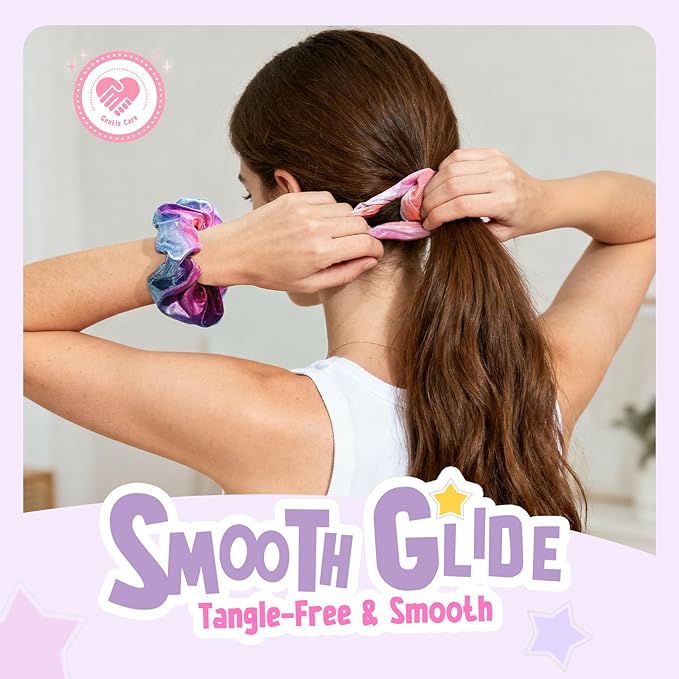 Neon Hair Scrunchies for Girls with Gift Box - 12Pcs Vibrant Rainbow Hair Ties for Birthday Party, Gymnastics & Club Gifts