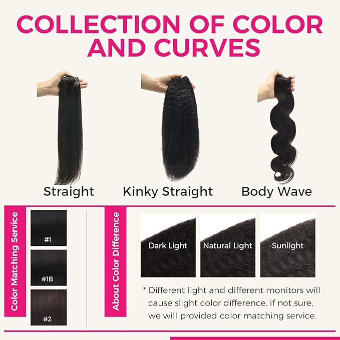 Lashey Clip in Hair Extensions Real Human Hair, Kinky Straight Hair Natural Black #1B 7pcs 120g 22 Inch Clip in Hair Extensions Remy Human Hair with Lace Weft Thick Human Hair for Women