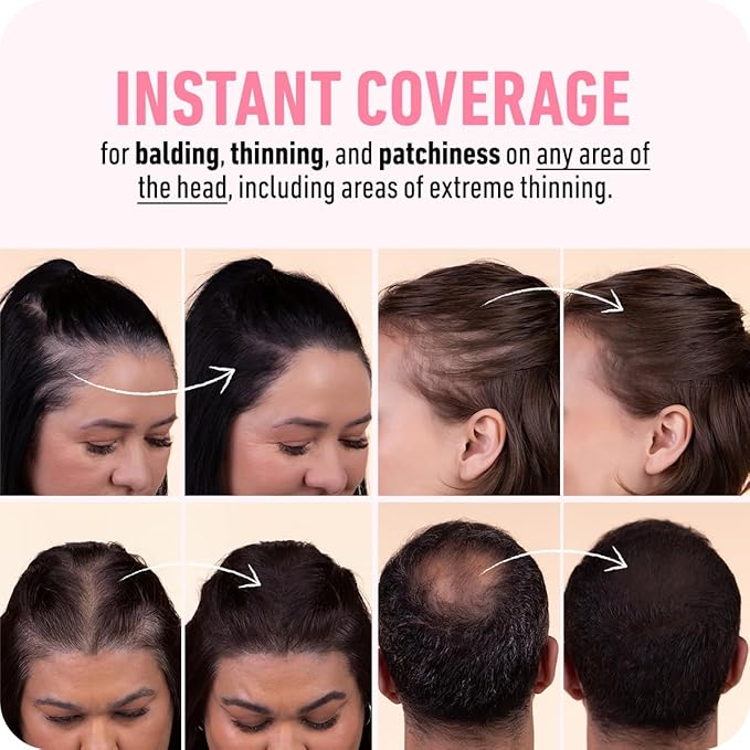 BOLDIFY Hairline Powder - Root Touch Up Hair Color for Gray Coverage - Bald Spot Concealing Hair Powder for Women & Men - 24-Hour Stain-Proof - Hazel Brown