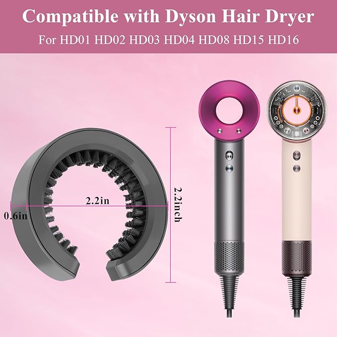 Filter Cleaning Brush for Dyson Supersonic Hair Dryer Attachment, Filter Cleaning Brush Replacement Attachment Compatible with Dyson Hair Dryer HD01 HD02 HD03 HD04 HD08 HD15