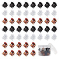 50 PCS Mini Hair Claw Clips， Bangs Strong Grip Multifunction Clamp Clips. (Black + Transparent white + brown)