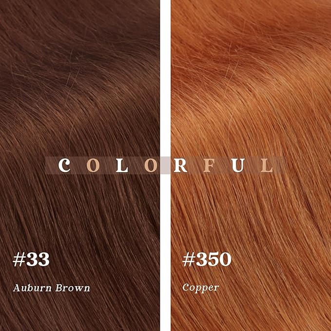Ve Sunny Hair Extensions Clip in Human Hair Dark Auburn Red Remy Human Hair Extensions for Women Long Hair Clip in Extensions 7pcs 120g 22 inch