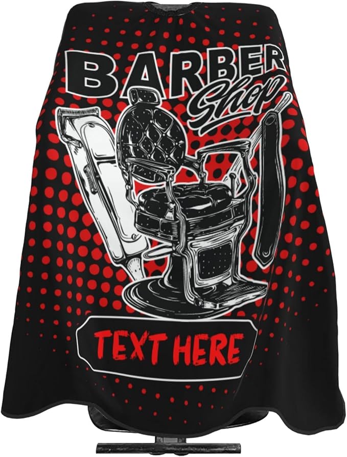 Custom Barber Cape for Men Personalized Professional Hair Cutting Cape with Text for Home Salon Barbershop