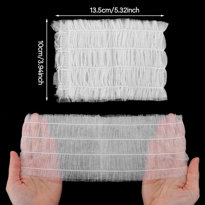 100Pcs Disposable Spa Facial Headbands, Stretch Non Woven Spa Headbands Elastic Skincare Head Wraps Soft Skin Care Makeup Hair Band, Esthetician Headbands for Women Makeup Salon Washing Supplies