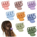 8PCS Claw Clips for Thin Hair Women, 1.6" Matte Medium Hair Claw Clips for Thin Fine Thick Hair Strong Hold Double Row Teeth Hair Clips Cute Jaw Clamps Short Hair Styling Accessories (Bright Color)
