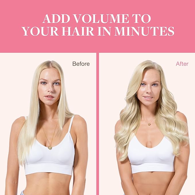 GOO GOO Clip in Hair Extensions Real Human Hair, Remy Human Hair Extensions Clip ins for Women, Natural Human Hair, 22inch 150g 9Pcs, 17A/60A Ash Blonde Highlighted Platinum Blonde