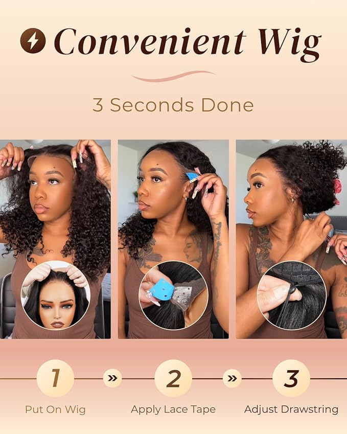Arabella 13x6 Deep Wave Lace Front Wigs Human Hair 210% Density Glueless Wigs Human Hair 100% Curly Wave Human Hair Wigs 12A Pre Plucked Pre-Bleached Pre-Cut Glueless Wig 22 Inch