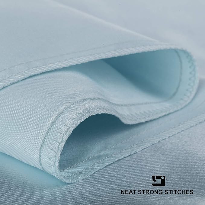 BLISSFORD Satin Pillowcase with Zipper, for Hair and Skin Care, Feels Soft and Cool Like a Silk Pillowcase, Satin Pillow Cases 2 Pack, Slik Pillow Cover, Baby Blue - Standard Size, Set of 2