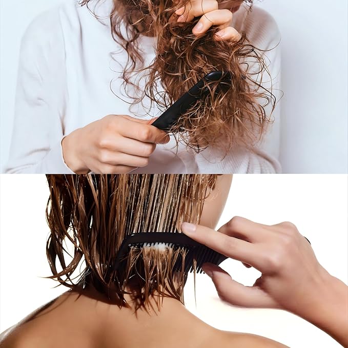 5PCS Professional Hair Comb Set - Wide Teeth, Fine Teeth & Rat Tail Comb, Hairstylist-Grade, Suitable for All Hair Types, Unisex