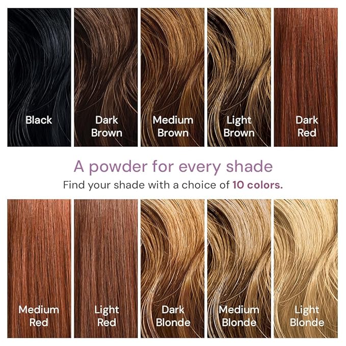 Root Touch Up Powder for Dark Red Hair by Style Edit | Mineral Infused Binding Hairline Powder Cover Grays - 2 Pack