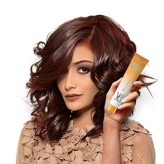 GK HAIR Global Keratin 6.1 Dark Ash Blonde Hair Color Cream Tube (3.4 Fl Oz/100ml) + 20 Volume Developer (5 Fl Oz/150ml) - Professional Permanent Long Lasting Toner Dye