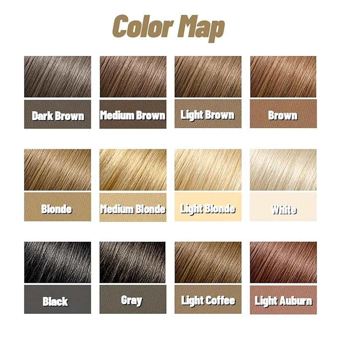 SOVONCARE Instantly Hairline Powder, Hairline Shadow Gray Hair Coverage Touch Up Hair Powder for Thinning Hair for Women Hair Root Touch Up Powder Hair Root Cover Up Conceals Hair Loss Light Coffee