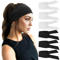 DRESHOW 6 PCS Adjustable Headbands for Women Knotted Headbands Elastic Non-Slip Fashion Hair Bands for Workout Sports Running Yoga
