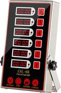 Commercial 6 Channel Kitchen Timer, Digital Stainless Steel Restaurant Timer with Loud Alarm, Multi-Event Reminder for Fryer, Baking